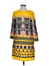 J.Crew 100% Polyester Print Yellow Casual Dress Size 0 - photo 1