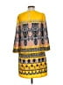 J.Crew 100% Polyester Print Yellow Casual Dress Size 0 - photo 2