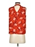 Cooper & Ella 100% Polyester Orange Sleeveless Blouse Size XS (0) - photo 2