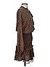 Aqua 100% Polyester Animal Print Brown Casual Dress Size S - photo 4