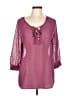 Matilda Jane 100% Polyester Purple 3/4 Sleeve Blouse Size M - photo 1