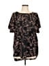 CAbi 100% Polyester Black Short Sleeve Blouse Size L - photo 1