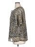 retrology 100% Polyester Animal Print Silver Short Sleeve Blouse Size 1X - photo 5