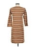Garnet Hill Stripes Brown Casual Dress Size 4 - photo 2