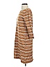 Garnet Hill Stripes Brown Casual Dress Size 4 - photo 5