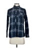BCBGeneration 100% Cotton Plaid Blue Long Sleeve Button-Down Shirt Size XXS - photo 1