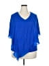 AB Studio Blue Short Sleeve Blouse Size XXL - photo 1