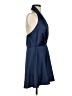 Glam Solid Blue Cocktail Dress Size S - photo 4