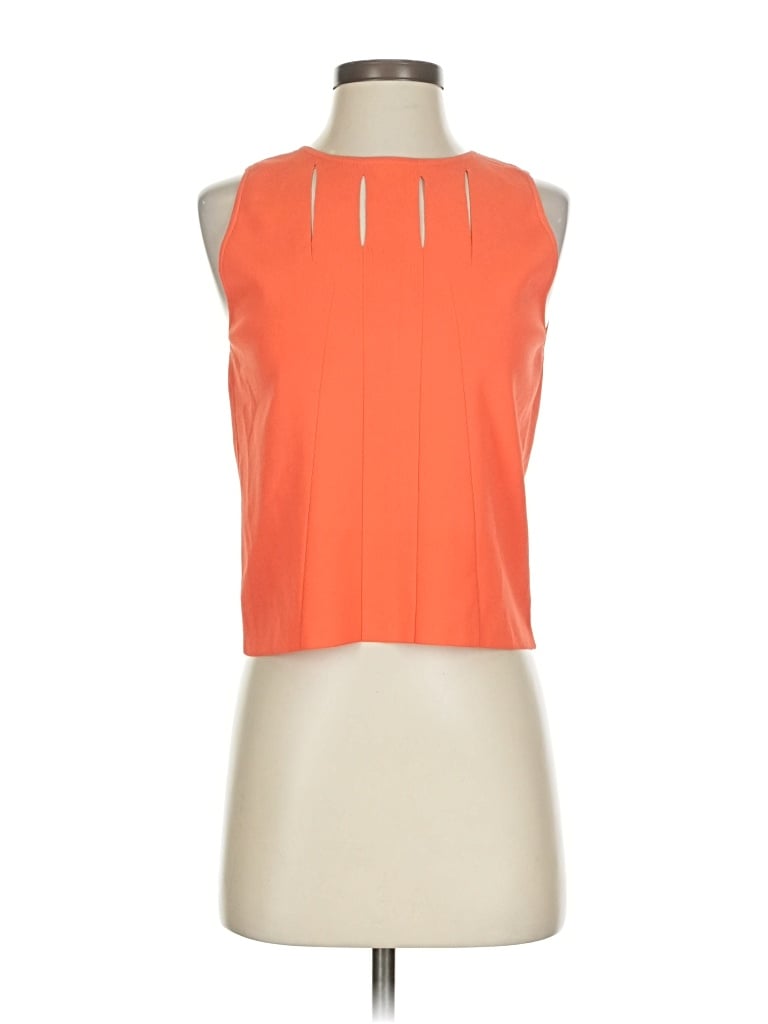 Pre-owned Per Se By Carlisle Sleeveless Blouse In Orange