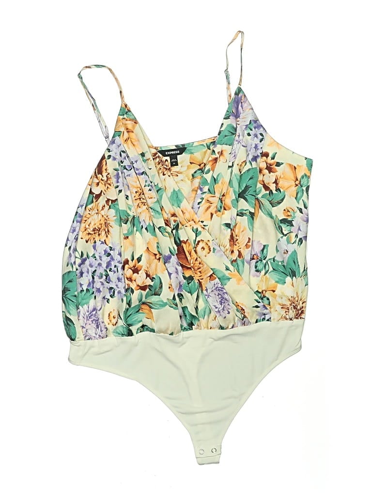 Pre-owned Express Bodysuit In Green