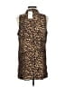 Vince Camuto Animal Print Brown Sleeveless Blouse Size S - photo 2