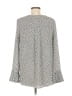 Pleione 100% Polyester Gray White Long Sleeve Blouse Size M - photo 2