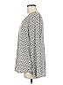 Pleione 100% Polyester Gray White Long Sleeve Blouse Size M - photo 5
