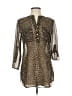 Wishful Park 100% Polyester Animal Print Gold 3/4 Sleeve Blouse Size S - photo 1
