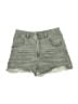 Express Green Denim Shorts Size 2 - photo 1