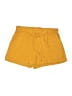 Primark 100% Viscose Solid Yellow Shorts Size 10 - photo 1