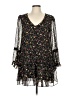 Lush 100% Polyester Floral Black Casual Dress Size M - photo 1
