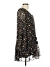 Lush 100% Polyester Floral Black Casual Dress Size M - photo 4