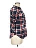 Always Indigo 100% Polyester Plaid Blue 3/4 Sleeve Blouse Size M - photo 4