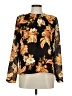 Flying Tomato Floral Black Long Sleeve Blouse Size M - photo 1