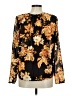 Flying Tomato Floral Black Long Sleeve Blouse Size M - photo 2
