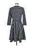 Gabby Skye Stripes Black Casual Dress Size 8 - photo 2