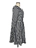 Gabby Skye Stripes Black Casual Dress Size 8 - photo 4