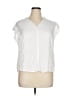 Assorted Brands 100% Rayon White Short Sleeve Blouse Size XL - photo 1