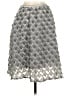 Sunday in Brooklyn 100% Polyester Chevron-herringbone Silver Formal Skirt Size XS - photo 2