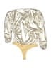 ASTR The Label 100% Polyester Metallic Gold Bodysuit Size S - photo 1