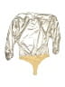 ASTR The Label 100% Polyester Metallic Gold Bodysuit Size S - photo 2