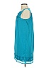 V Fish 100% Polyester Teal Blue Casual Dress Size XS - photo 5