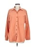Unbranded 100% Polyester Solid Orange Long Sleeve Blouse Size M - photo 1