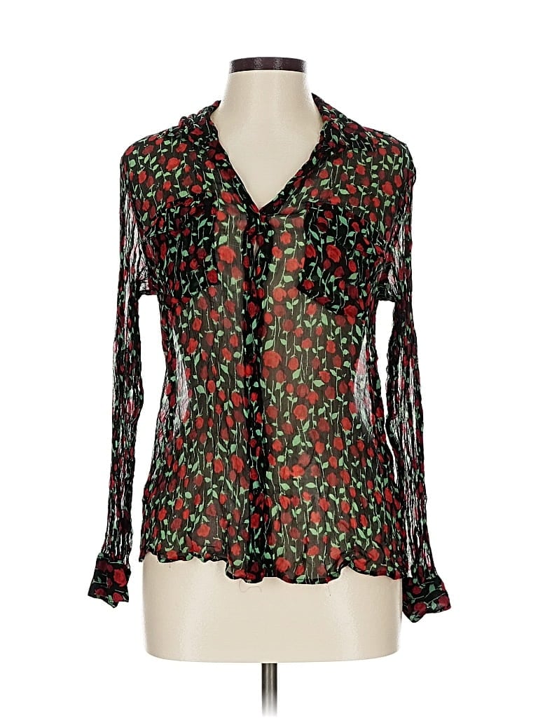 Pre-owned The Kooples Long Sleeve Blouse In Black