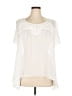 NY Collection 100% Polyester Ivory Short Sleeve Blouse Size XL - photo 1