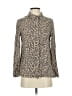 MNG 100% Viscose Animal Print Ivory Long Sleeve Blouse Size 4 - photo 1