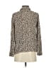 MNG 100% Viscose Animal Print Ivory Long Sleeve Blouse Size 4 - photo 2