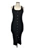 Zara Solid Black Casual Dress Size L - photo 1