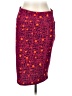 Lularoe Print Burgundy Casual Skirt Size L - photo 1