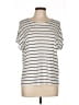 Green Envelope Stripes Ivory Short Sleeve T-Shirt Size L - photo 1
