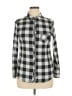 Dna Couture Checkered-gingham Black Long Sleeve Blouse Size XL - photo 1
