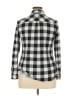 Dna Couture Checkered-gingham Black Long Sleeve Blouse Size XL - photo 2