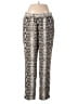 Banana Republic 100% Polyester Animal Print Snake Print Silver Casual Pants Size M - photo 1