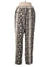 Banana Republic 100% Polyester Animal Print Snake Print Silver Casual Pants Size M - photo 2