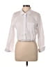 Orange Kiss White 3/4 Sleeve Button-Down Shirt Size L - photo 1