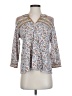 J.Jill Floral Silver 3/4 Sleeve Blouse Size XS - photo 1