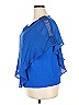 Alyx Blue Short Sleeve Blouse Size 2X - photo 5