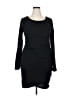 Leith Solid Black Casual Dress Size XXL - photo 1