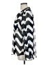 Collective Concepts Chevron-herringbone Silver Long Sleeve Blouse Size L - photo 5