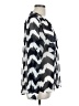 Collective Concepts Chevron-herringbone Silver Long Sleeve Blouse Size L - photo 4